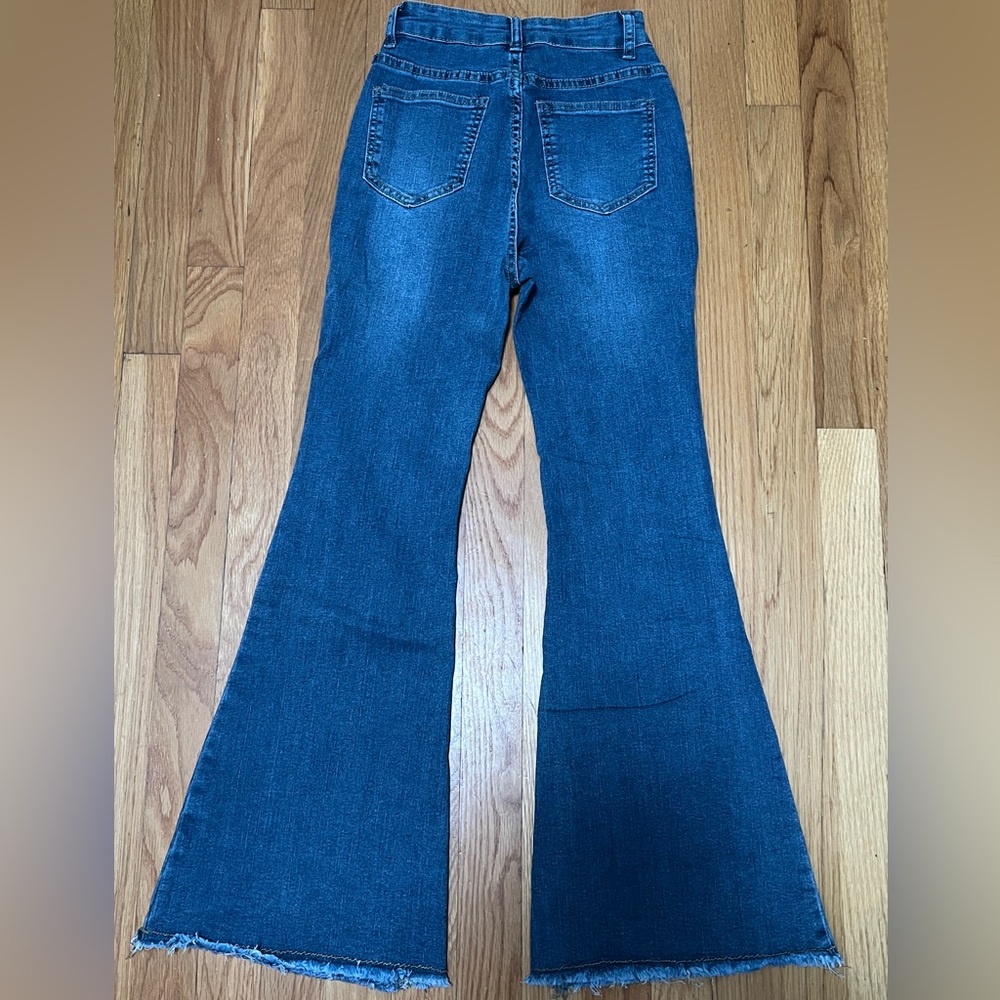 Bell Bottom/ Flared Blue Jeans - Picture 2 of 4